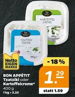 NETTO BON APPÉTIT Tzatziki oder Kartoffelcreme Angebot