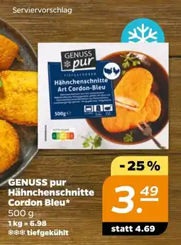 NETTO GENUSS pur Hähnchenschnitte Cordon Bleu Angebot
