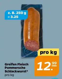 NETTO Greifen Fleisch Pommersche Schlackwurst Angebot