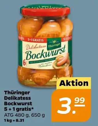Netto Thüringer Delikatess Bockwurst Angebot