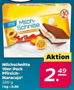 NETTO Milchschnitte 10er-Pack Pfirsich- Maracuja Angebot