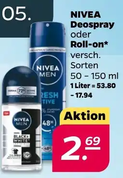 NETTO NIVEA Deospray oder Roll-on Angebot