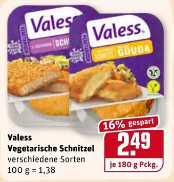 REWE Valess Vegetarische Schnitzel 180 g Angebot