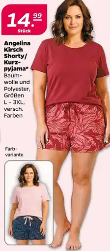 NETTO Angelina Kirsch Shorty/ Kurzpyjama Angebot