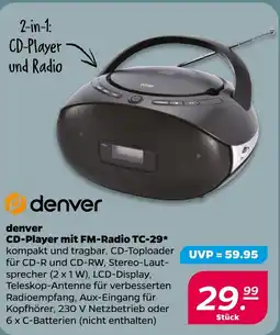 NETTO denver CD-Player mit FM-Radio TC-29 Angebot