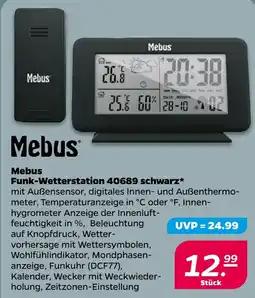 NETTO Mebus Funk-Wetterstation 40689 schwarz Angebot