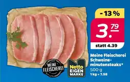NETTO Meine Fleischerei Schweine minutensteaks Angebot