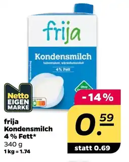 NETTO frija Kondensmilch 4% Fett Angebot