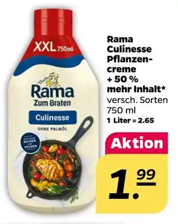NETTO Rama Culinesse Pflanzencreme +50% mehr Inhalt Angebot