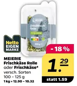 NETTO MEIERIE Frischkäse Rolle oder Frischkäse Angebot
