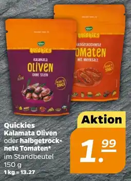 NETTO Quickies Kalamata Oliven oder halbgetrocknete Tomaten Angebot