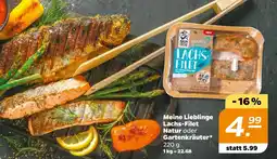 NETTO Meine Lieblinge Lachs-Filet Natur oder Gartenkräuter Angebot