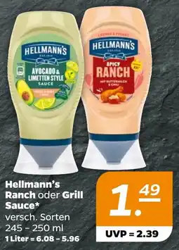 NETTO Hellmann's Ranch oder Grill Sauce Angebot