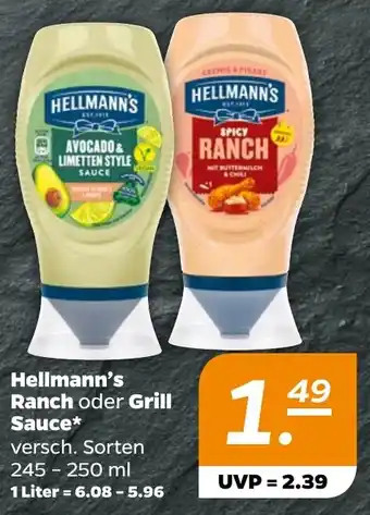 Netto Hellmann's Ranch oder Grill Sauce Angebot