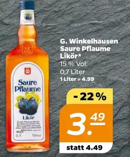 NETTO G. Winkelhausen Saure Pflaume Likör Angebot