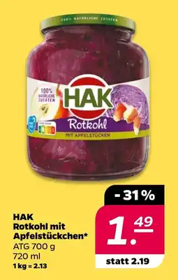 NETTO HAK Rotkohl mit Apfelstückchen Angebot