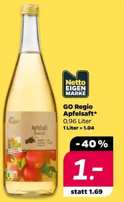 NETTO GO Regio Apfelsaft Angebot