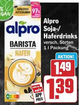 HIT Alpro Soja- Haferdrinks Angebot