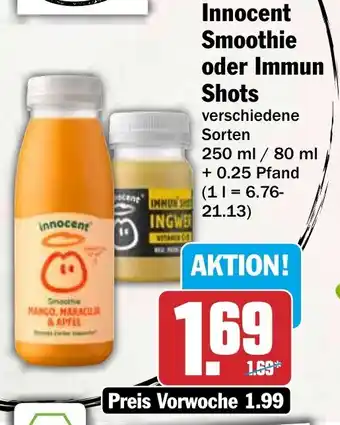 HIT Innocent Smoothie oder Immun Shots Angebot