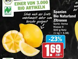 HIT Spanien Bio Naturland Zitronen Angebot