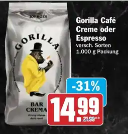 HIT Gorilla Café Creme oder Espresso Angebot