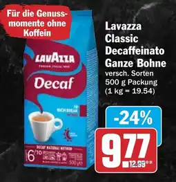HIT Lavazza Classic Decaffeinato Ganze Bohne Angebot