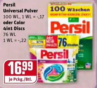 REWE Persil Universal Pulver oder Color 4in1 Discs Angebot