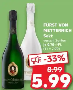 Kaufland FÜRST VON METTERNICH Sekt Angebot