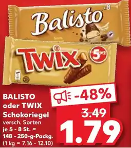 Kaufland BALISTO oder TWIX Schokoriegel Angebot