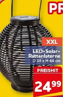 CENTERSHOP LED-Solar Rattanlaterne Angebot