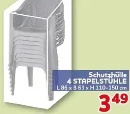 CENTERSHOP Schutzhülle 4 STAPELSTÜHLE Angebot