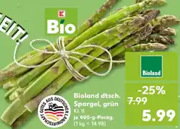 Kaufland Bioland dtsch. Spargel, grün Angebot