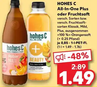 HOHES C All-In-One Plus oder Fruchtsaft
