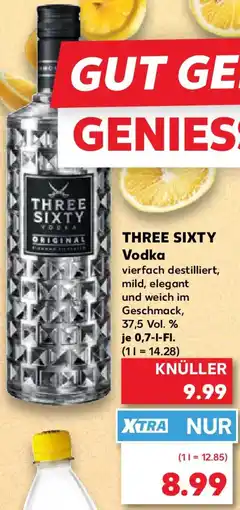 Kaufland THREE SIXTY Vodka Angebot