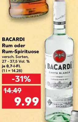 Kaufland BACARDI Rum oder Rum-Spirituose Angebot