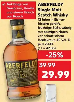 Kaufland ABERFELDY Single Malt Scotch Whisky Angebot