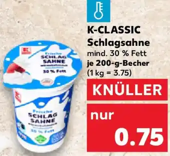Kaufland K-CLASSIC Schlagsahne Angebot