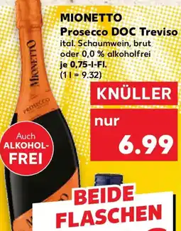 Kaufland MIONETTO Prosecco DOC Treviso Angebot