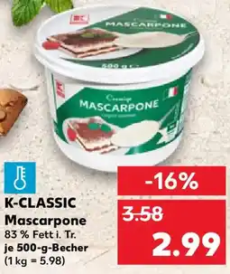 Kaufland K-CLASSIC Mascarpone Angebot