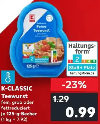 Kaufland K-CLASSIC Teewurst Angebot