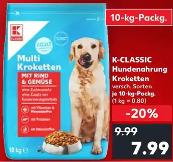 Kaufland K-CLASSIC Hundenahrung Kroketten Angebot