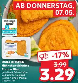 Kaufland DAILY KITCHEN Hähnchen-Schnitte Cordon Bleu Angebot