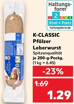 Kaufland K-CLASSIC Pfälzer Leberwurst Angebot