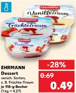 Kaufland EHRMANN Dessert Angebot