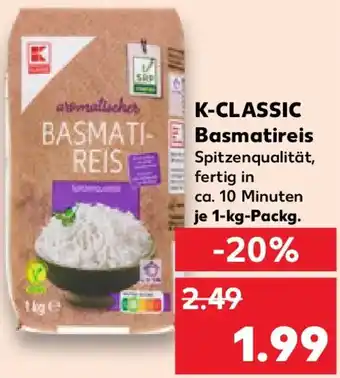 Kaufland K-CLASSIC Basmatireis Angebot