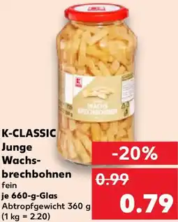 Kaufland K-CLASSIC Junge Wachsbrechbohnen Angebot