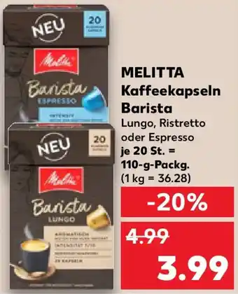 Kaufland MELITTA Kaffeekapseln Barista Angebot