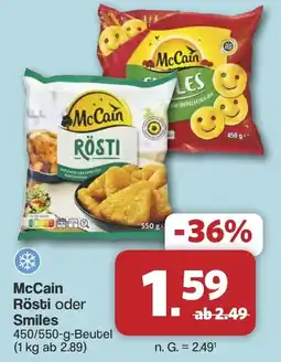 Famila Nord West McCain Rösti oder Smiles Angebot