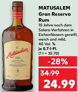Kaufland MATUSALEM Gran Reserva Rum Angebot