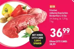 CITTI Markt Frisches südamerikanisches Rinderfilet 3-4 lbs Angebot